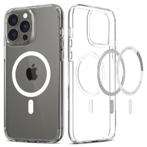 iPhone 13 Pro Max Spigen Ultra Hybrid Cover – Magsafe compatible – transparent / hvidiphone 13 Pro Max Spigen Ultra Hybrid Cover – Magsafe compatible – transparent / blanc