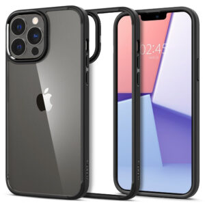 iPhone 13 Pro Max Spigen Ultra Hybrid Cover – transparent / triphone 13 Pro Max Spigen Ultra Hybrid Cover – Transparent / Black