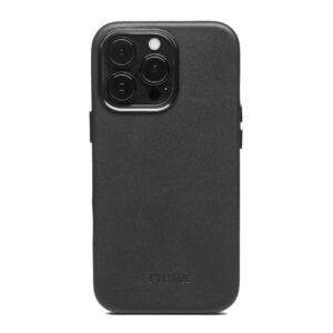 iPhone 13 Pro Max Trunk Geothere Cover en cuir – Triphone 13 Pro Max Trunk Goine Leather Cover – Black