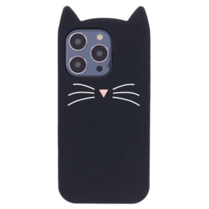 Couverture en silicone iPhone 13 Pro Max avec CAT 3D CAT – TROUPHONE 13 PRO MAX SILICONE COUVERT