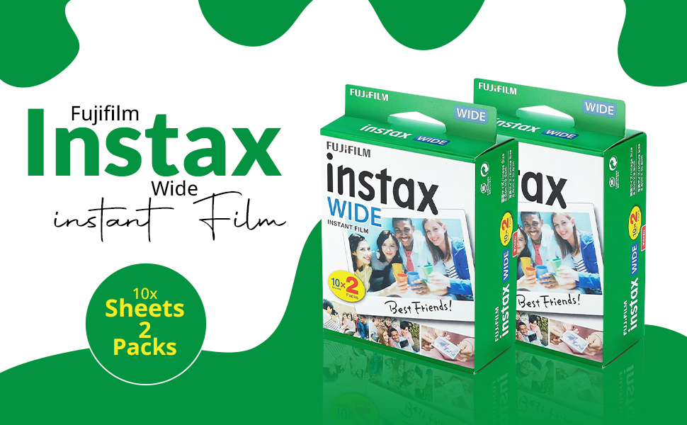Film de style Polaroid Instax Wide Film instantané Fujifilm pour appareils photo grand format Film Instax Wide de haute qualité