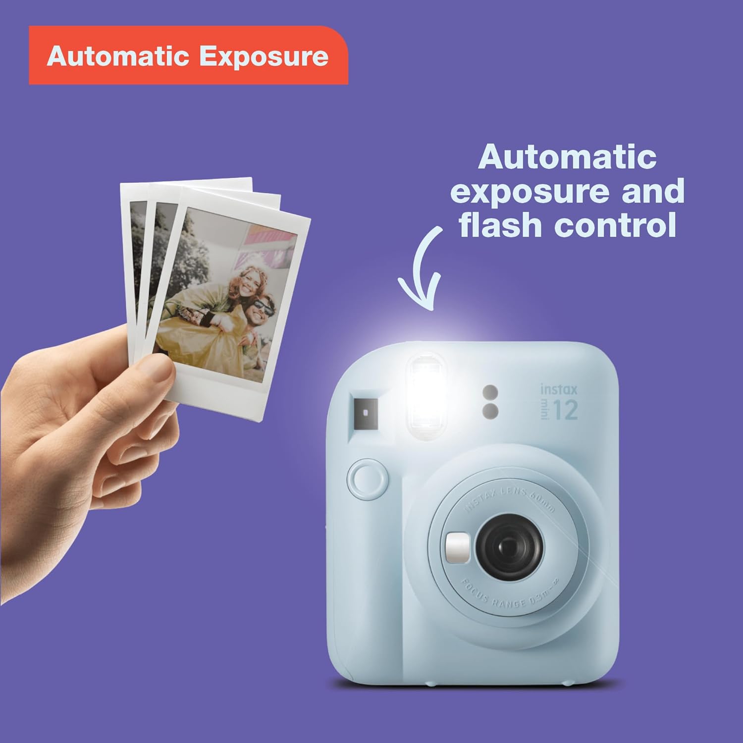 Appareil photo instantané Fujifilm Instax Mini 12 - Bleu pastel – Image 4