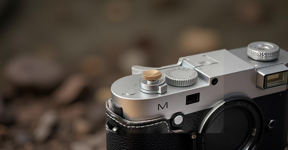 YEWOOP Lf-B Bouton de déclenchement concave moleté en laiton métallique compatible avec Fujifilm, Hasselblad, Rolleiflex, Nikon Meilleur équilibre et meilleure prise en main – Image 6