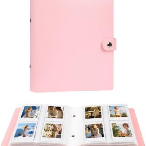 Album photo 320 pochettes pour appareil photo instantané Fujifilm Instax Mini LiPlay 12 11 9 8 40 41 99 Evo 7S, livre photo avec couverture en cuir PU pour photos Polaroid 2x3 (rose)