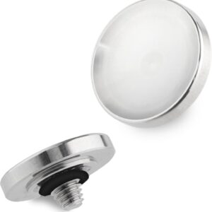 Haoge Bouton de déclenchement en métal 12 mm pour Fujifilm XT5 X-Pro3 XT50 GFX100RF XE5 Nikon Zf DF et Leica Q3 43 M10 M-11 Surface concave Argent, nouvelle version : diamètre 12 mm