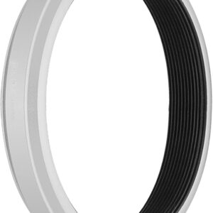 Haoge Bague d'adaptation de filtre d'objectif 49 mm pour appareil photo Fujifilm Fujinon X100VI X100V compatible avec filtre UV CPL ND 49 mm pour capuchon d'objectif d'origine Argenté LAR-X55S