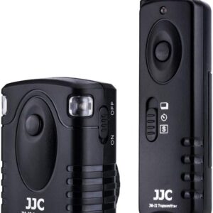 JJC Déclencheur à télécommande sans fil pour Fuji Fujifilm X-T5 X-T4 X-T3 X-T2 X-T30 III II X-T20 X-T100 X100VI X100V X100F X100T X-PRO3 X-PRO2 X-H1 X-H2 X-H2S GFX100 GFX100S II GFX50R X-A5 et plus