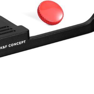 K&F CONCEPT Poignée de pouce pour appareil photo avec bouton d'obturation rouge compatible avec FUJIFILM X100VI X100V Noir