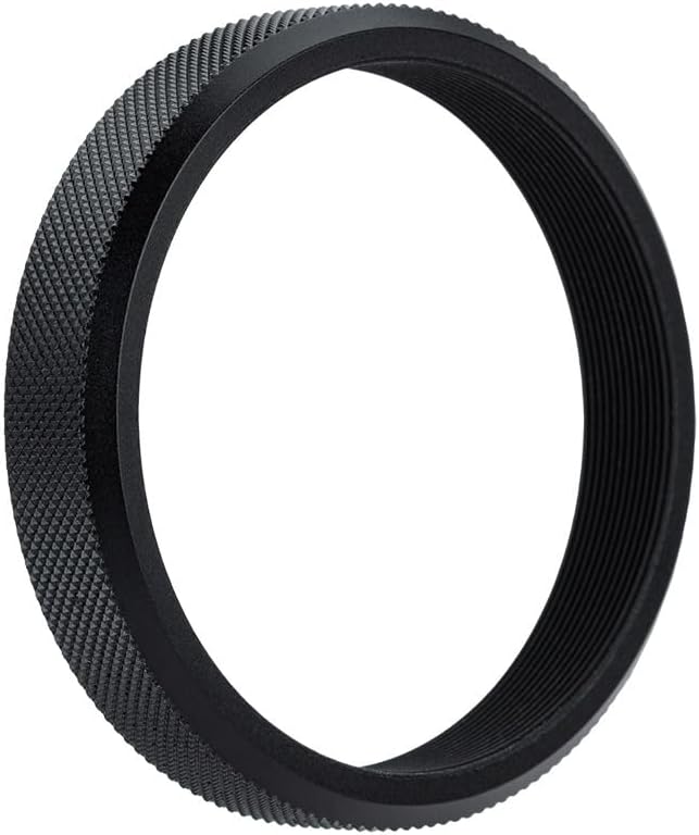JJC AR-X100 Bague d'adaptation de filtre d'objectif en métal pour appareil photo Fuji Fujifilm X100VI X100V X100F X100T X100S X100 Fixation de filtre UV ND CPL 49 mm et capuchon d'objectif Fuji FLCP-49, remplace la bague d'adaptation Fuji AR-X100, Noir