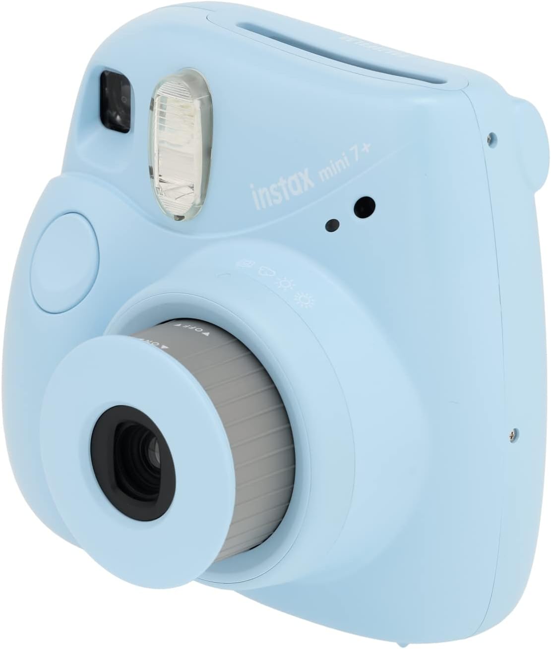 Appareil photo Fujifilm Instax Mini 7+, facile à utiliser, portable, miroir à selfie pratique, appareil photo Polaroid, parfait pour les débutants et les experts, design élégant et élégant – Bleu clair (renouvelé) – Image 3