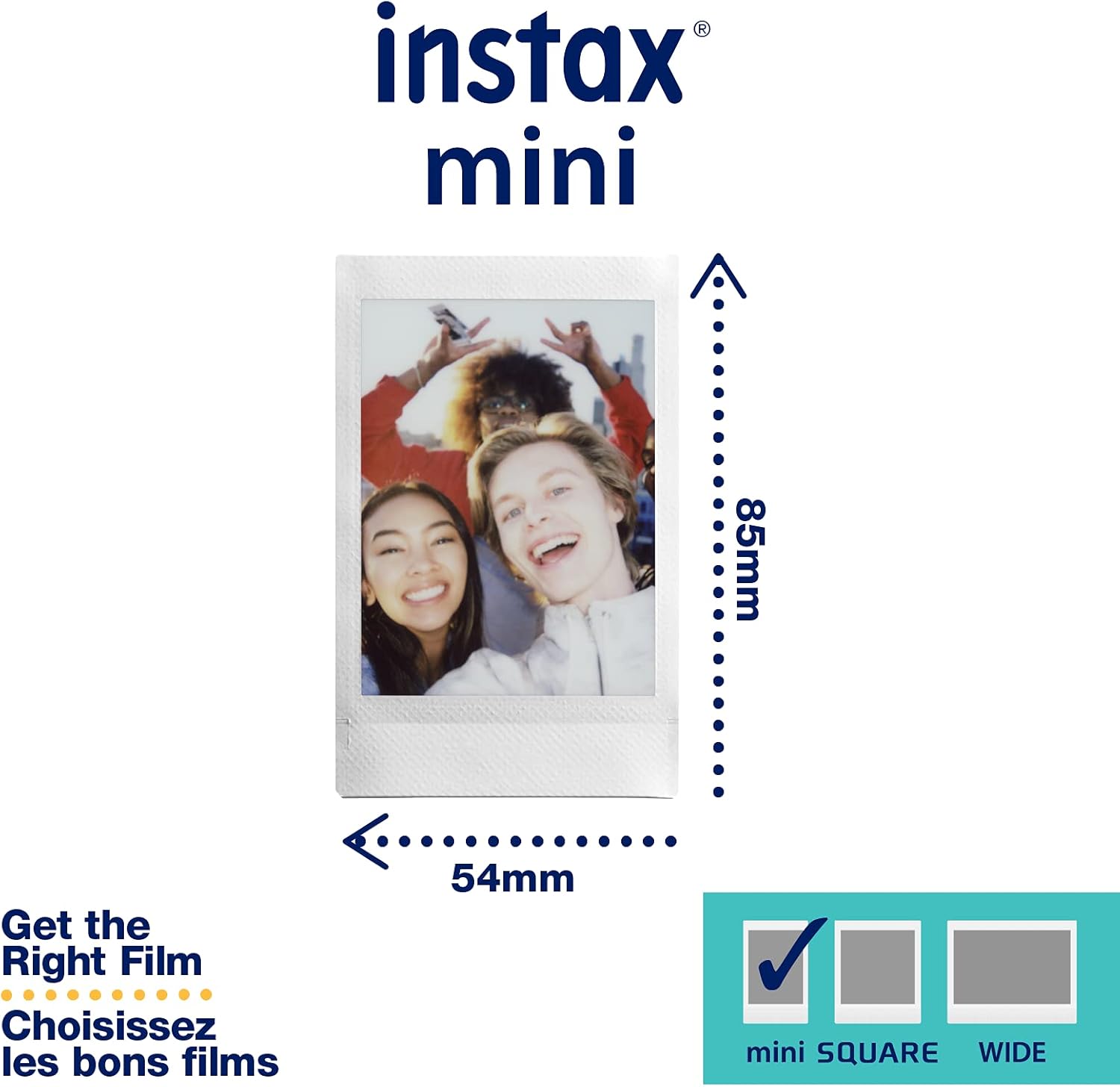 FUJIFILM Instax Mini Lot de 2 films instantanés (blanc), 20 photos – Image 3