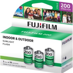 Fujifilm Fujicolor 200 Film négatif couleur (film en rouleau 35 mm, 36 expositions, paquet de 3)