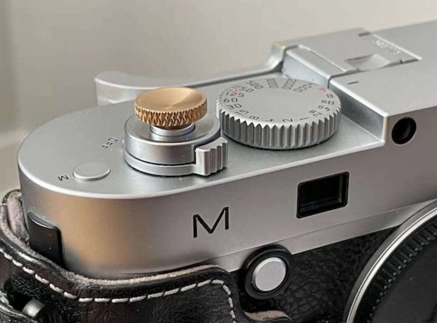 YEWOOP Lf-B Bouton de déclenchement concave moleté en laiton métallique compatible avec Fujifilm, Hasselblad, Rolleiflex, Nikon Meilleur équilibre et meilleure prise en main