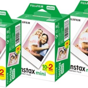 Fujifilm 16437396 Instax Mini Twin Pack Format d'image Film lumière du jour instantanée Pack de 3 (60 clichés)