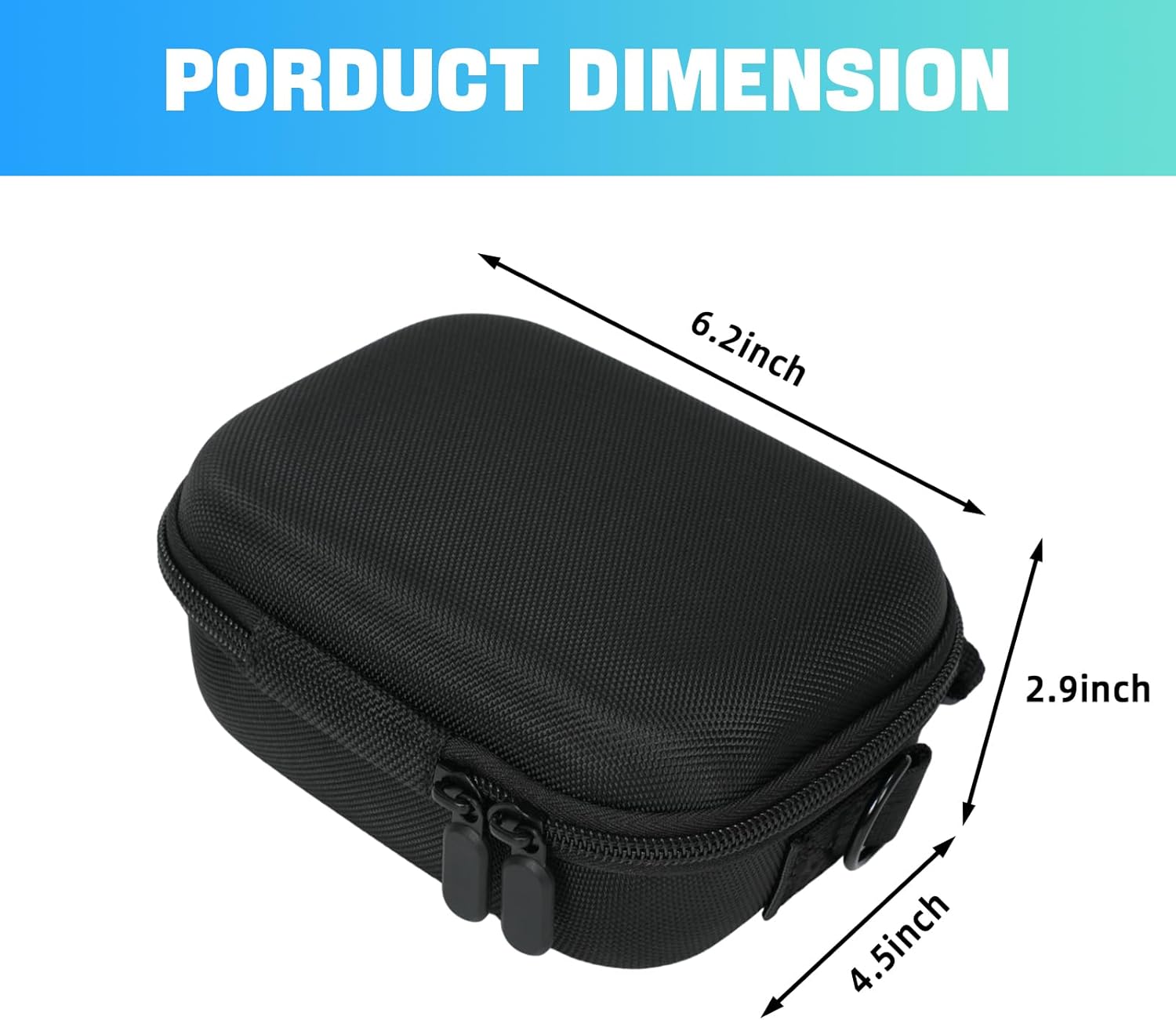 HESPLUS Étui de transport de voyage pour appareil photo Didital Fujifilm X100VI/X100V/X100F/X100S, sac pour appareil photo, étui de protection antichoc avec bretelles réglables – Noir (étui uniquement) – Image 2