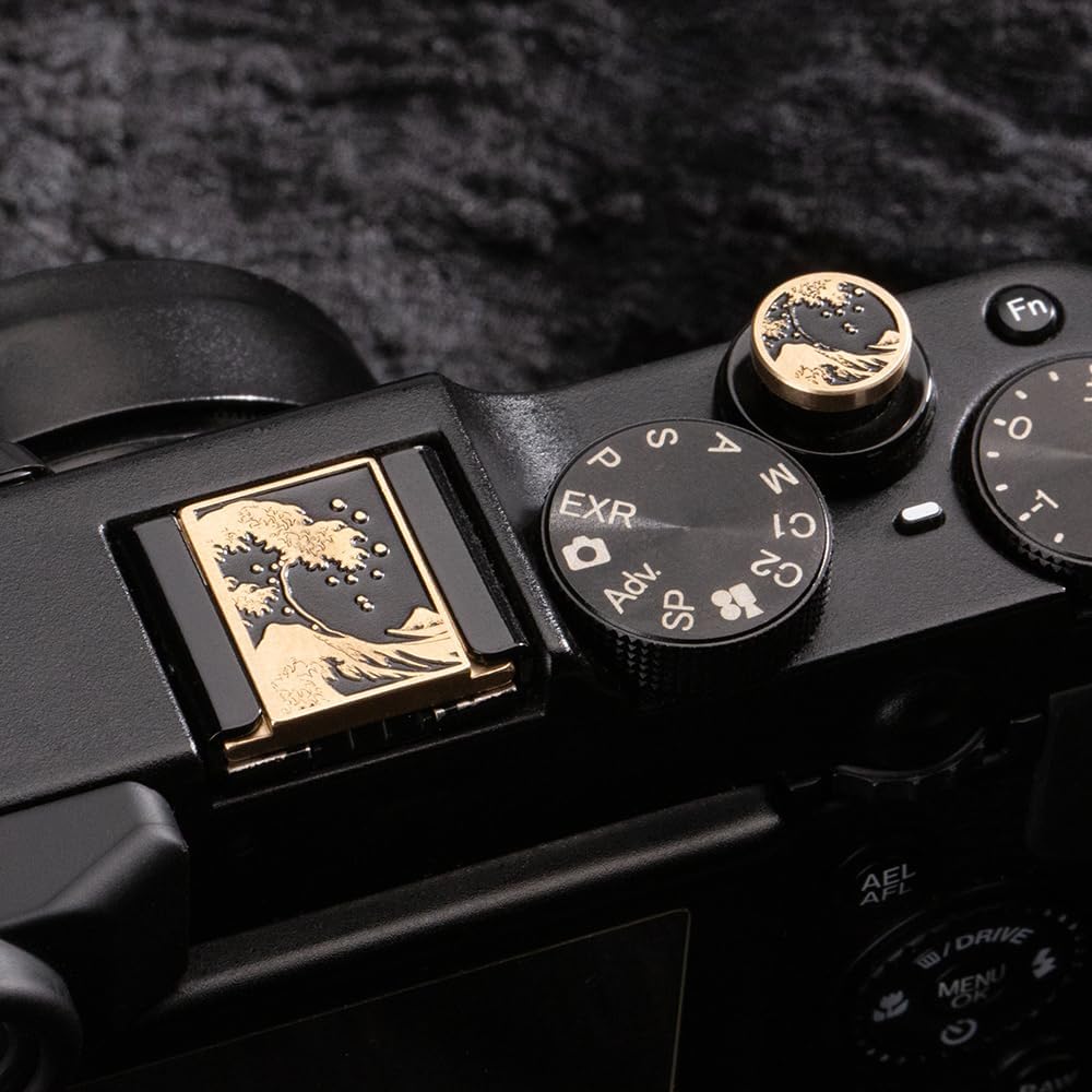 DBZZ Cache-chaussure pour appareil photo et boutons d'obturation Bouton de déclenchement souple Compatible avec Fuji xt5 xt50 xt30 xt200 xt100 xpro2 xpro3 (ensemble de basses fsh) – Image 3