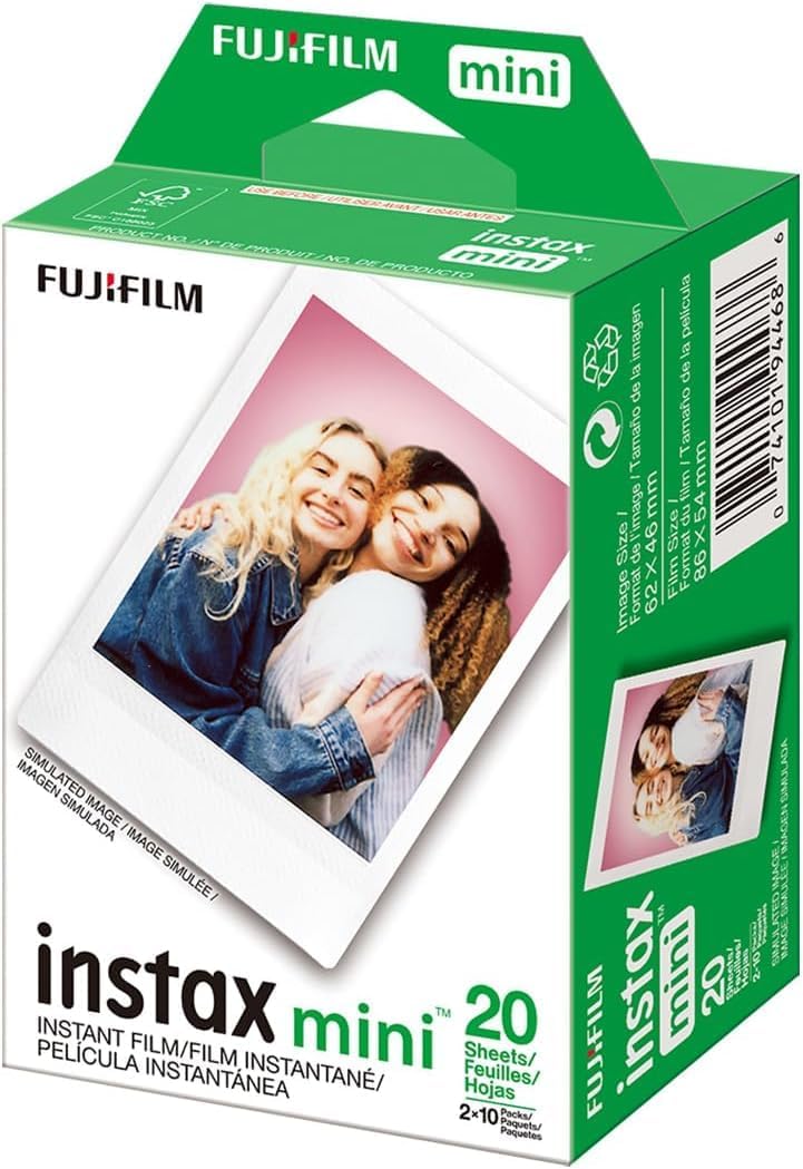 Fujifilm Instax mini Film lumière du jour instantanée (packs jumeaux + clé USB 32 Go) avec chiffon de nettoyage en microfibre Sunshine Photo... (1 pack double) – Image 3