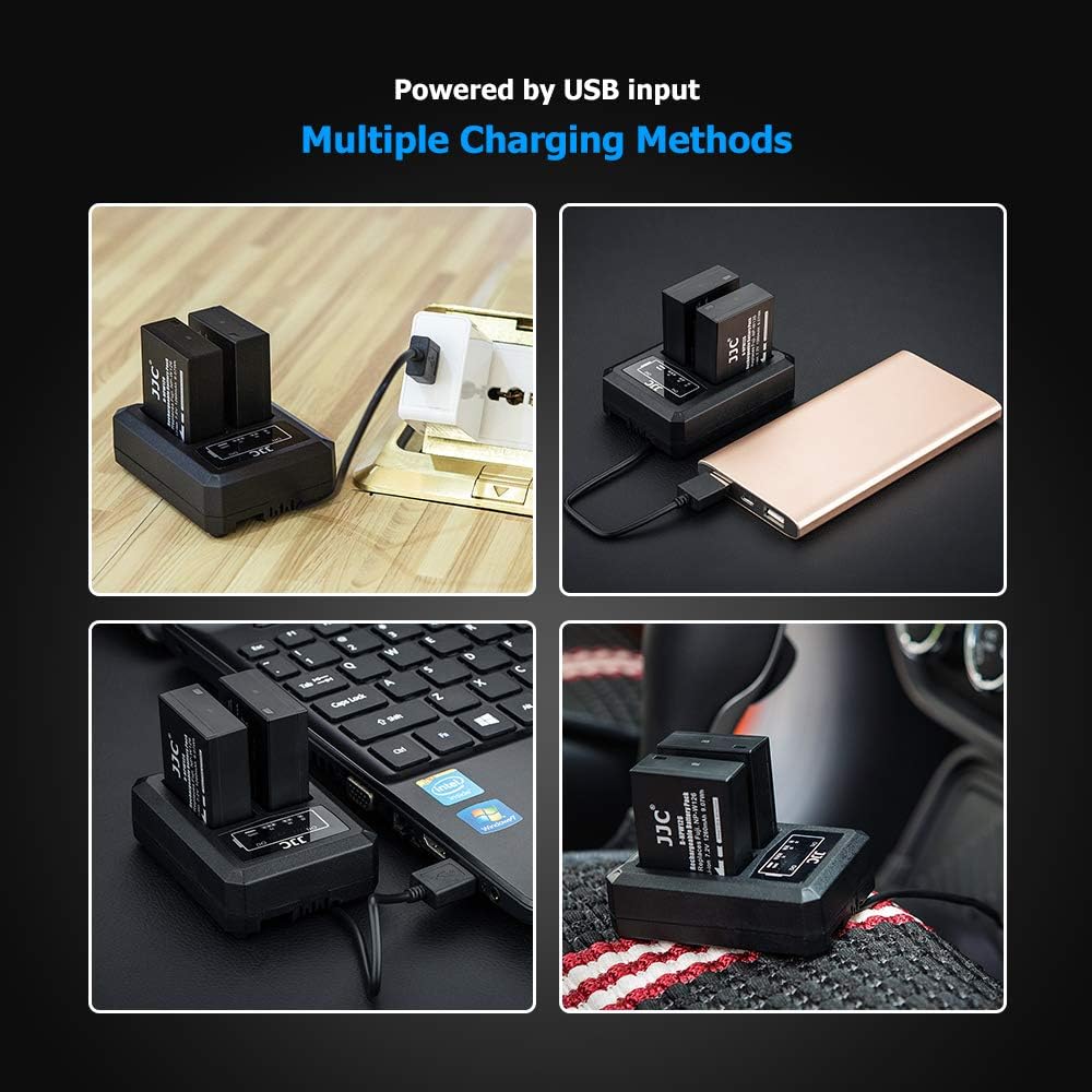 NP-W126 NP-W126S Chargeur de batterie double chargeur avec câble USB intégré pour Fujifilm X100VI X-T50 X-T30 II X-S10 X-PRO3 X-Pro2 X-Pro1 X-T30 X-T20 X-T10 X-T3 X-T2 X100V X100F X-E4 X-E3 X-E2 X-E1 X-A5 X-A3 – Image 7