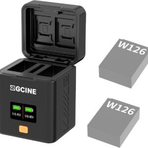 ZGCINE PS-W126 Boîtier de chargeur double USB-C avec charge rapide PD, compatible avec Fuji XT30II X100VI X-M5 XS10 XT3 XT2 XT1 XT30 XT20 XT10 X100V XT200 XT100 X100F XA7 XE3 XPro3 XPro2 XPro1 XE1 XE2 XE2S