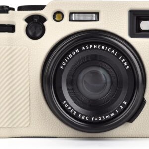 MUZIRI KINOKOO Fuji X100VI Coque en Silicone, Housse de Protection en Caoutchouc Souple pour Appareil Photo Numérique Fuji X100 VI/Fuji X100 VI, Antidérapant et Anti-Rayures - Blanc Cassé
