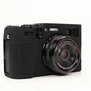Frevyve Étui pour appareil photo numérique Fujifilm X100VI, X100VI, coque de protection en silicone souple, housse fine, ajustement parfait, léger, anti-rayures pour Fuji X100 VI (noir)
