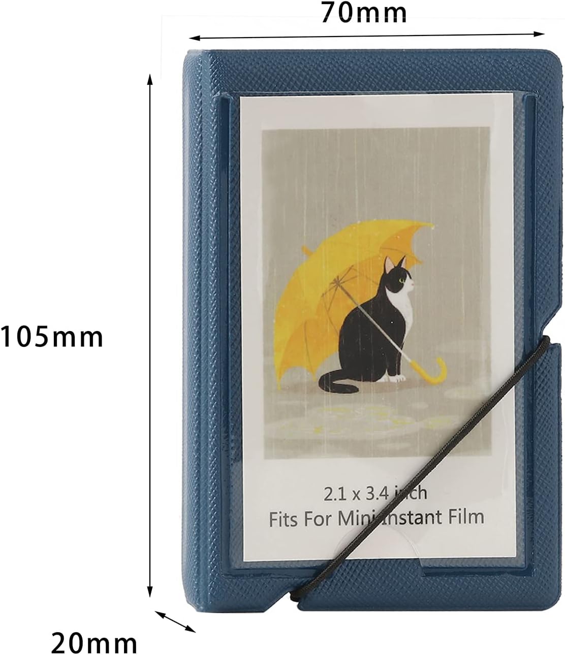 Mini album photo instantané Polaroid pour film d'appareil photo Fujifilm Instax Mini 12 11 9 99 8 7+ 40 EVO de 3 pouces, pignon HP, cartes photo K-pop (bleu marine, 1 paquet) – Image 3