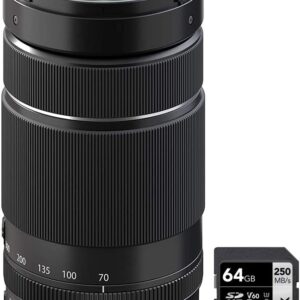 Fujifilm 16666868 Objectif Fujinon XF 70-300 mm F4-5.6 R LM OIS WR pour appareils photo série X avec carte mémoire Lexar Professional SDHC/SDXC 1667x UHS-II 64 Go