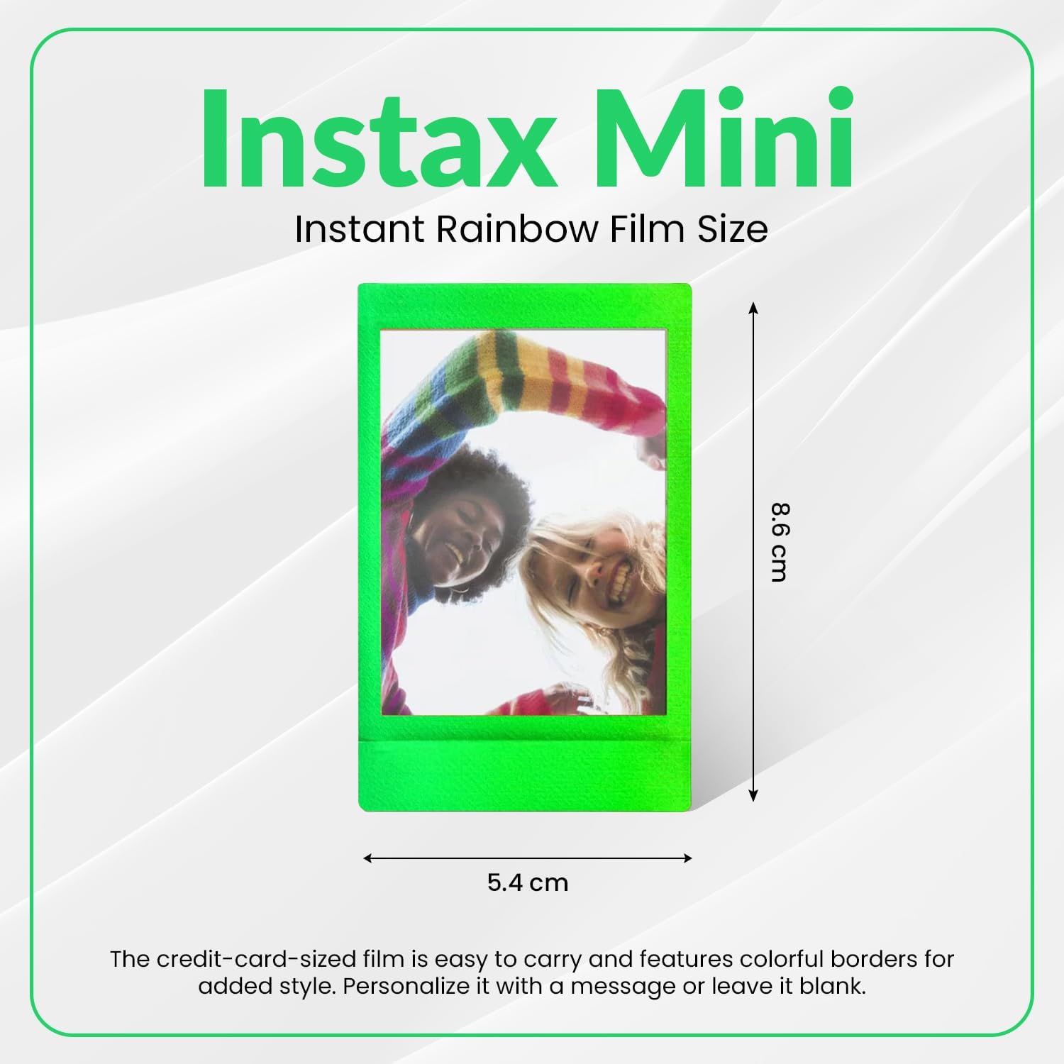 Fujifilm Instax Mini Film arc-en-ciel instantané, 20 feuilles + chiffon de nettoyage en microfibre BluebirdSales – Image 5