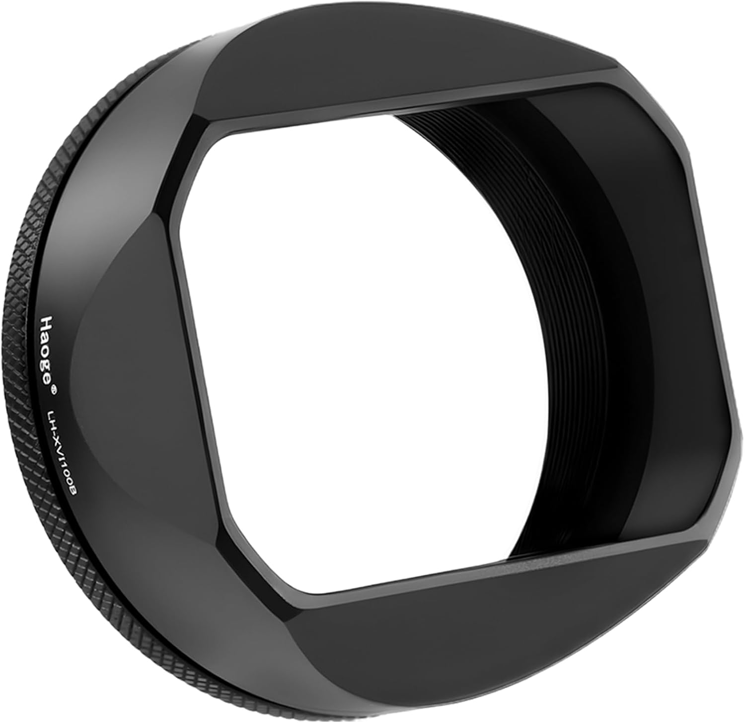 Haoge Pare-soleil carré en métal avec anneau adaptateur de filtre UV 49 mm pour appareil photo Fujifilm X100VI Fuji X100V X100F X100T X100S X70 Noir LH-XVI100B