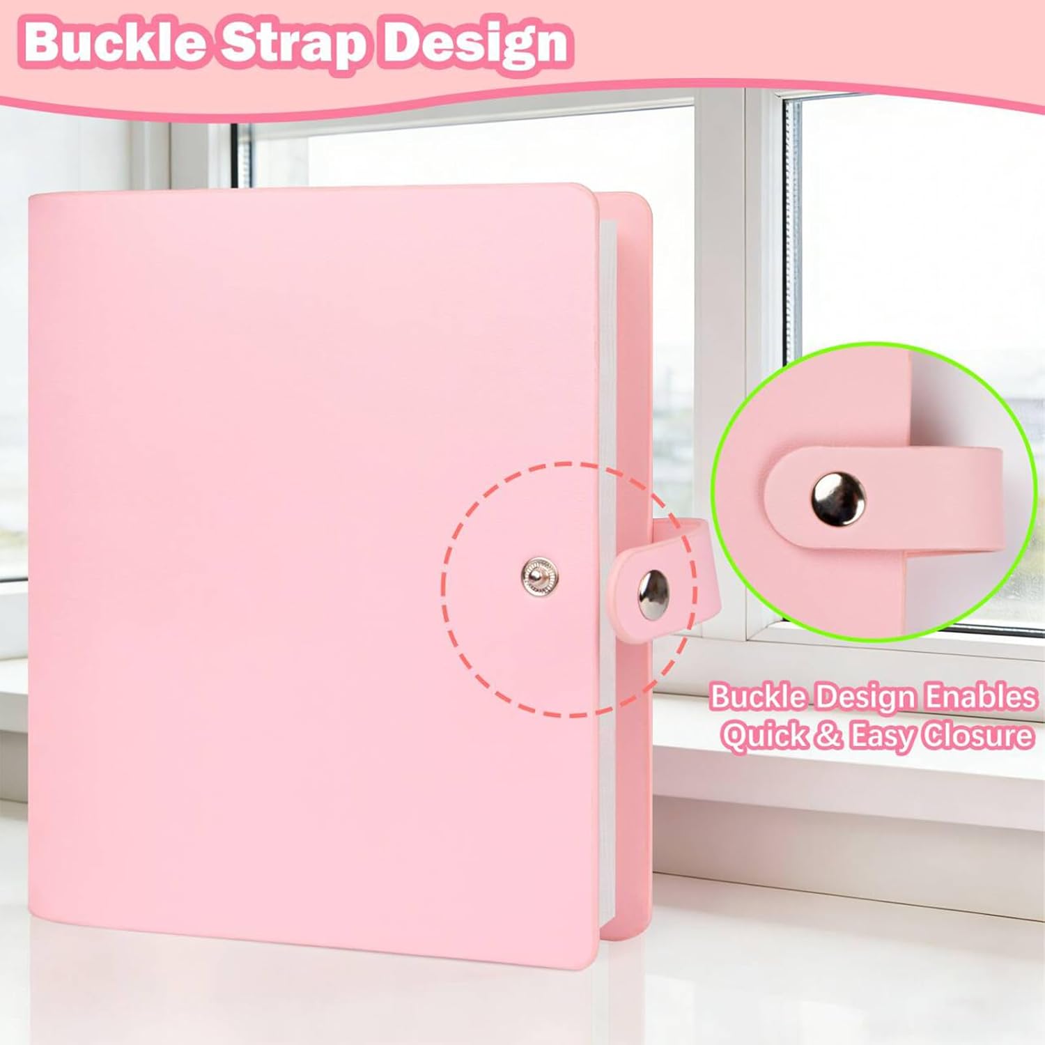 Album photo 320 pochettes pour appareil photo instantané Fujifilm Instax Mini LiPlay 12 11 9 8 40 41 99 Evo 7S, livre photo avec couverture en cuir PU pour photos Polaroid 2x3 (rose) – Image 6