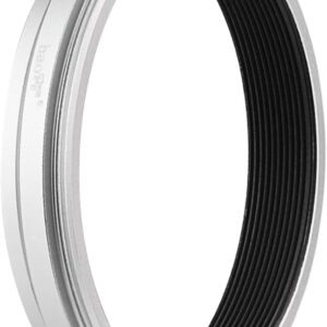 Haoge Bague d'adaptation de Filtre d'objectif pour Appareil Photo Fujifilm X100VI Fuji FinePix X100V pour Capuchon d'objectif de Filtre UV CPL ND 49 mm Remplacer Fujifilm AR-X100 Argent