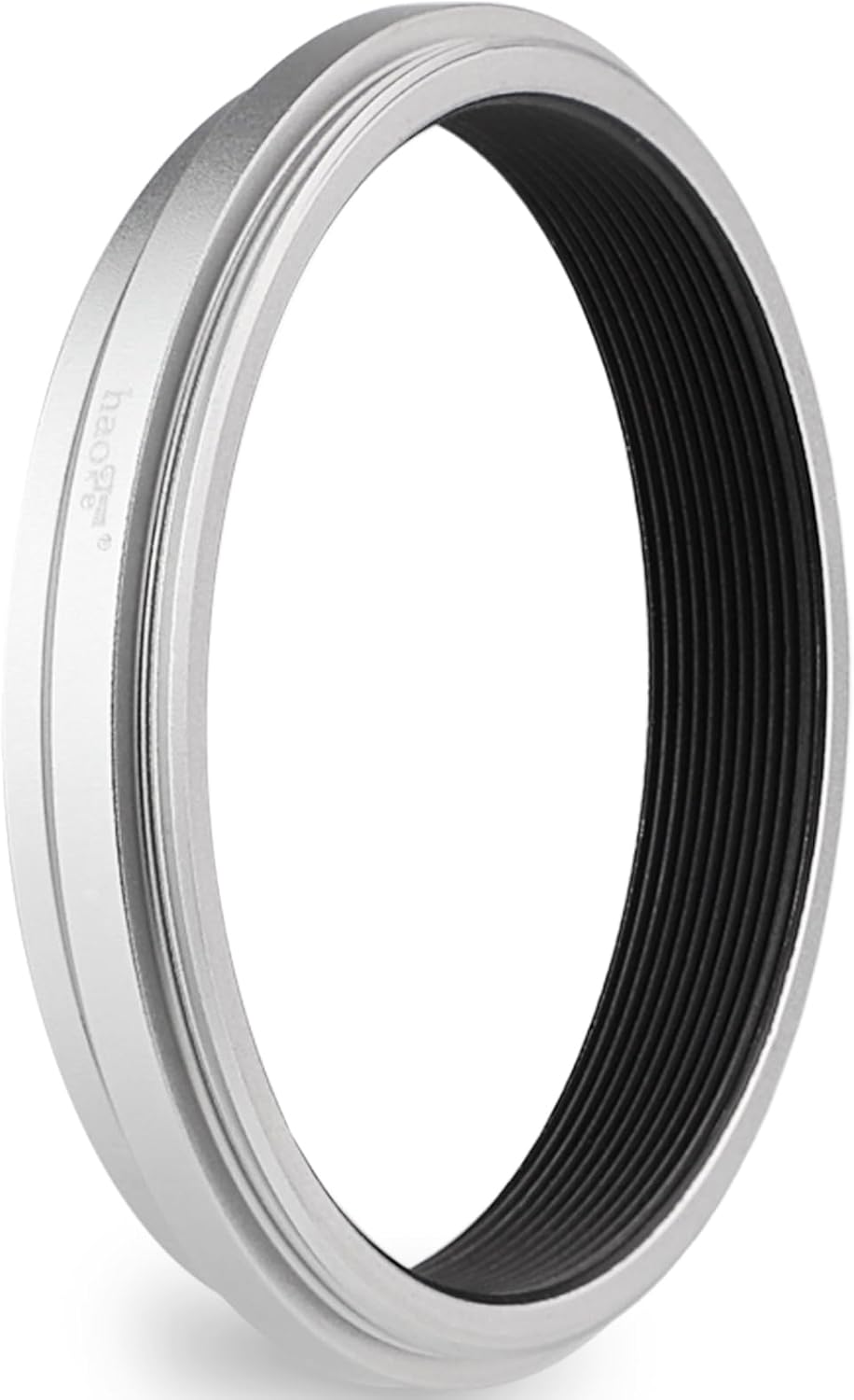 Haoge Bague d'adaptation de Filtre d'objectif pour Appareil Photo Fujifilm X100VI Fuji FinePix X100V pour Capuchon d'objectif de Filtre UV CPL ND 49 mm Remplacer Fujifilm AR-X100 Argent