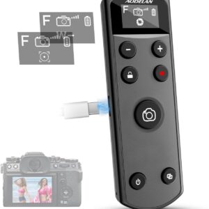 Télécommande pour appareil photo Fujifilm, déclencheur sans fil rechargeable USB-C avec écran OLED pour Fujifilm Fuji X100VI, X-T5, X-T4, X-T3, X-T50, X-T30II, X-T30, X-S20, X-S10, X-H2S, X-H2, X-E5 (Noir)