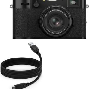 Câble BoxWave compatible avec Fujifilm X100VI - DirectSync - USB 3.0 A vers USB 3.1 Type C, câble de charge et de synchronisation USB C - 6 pieds - Noir