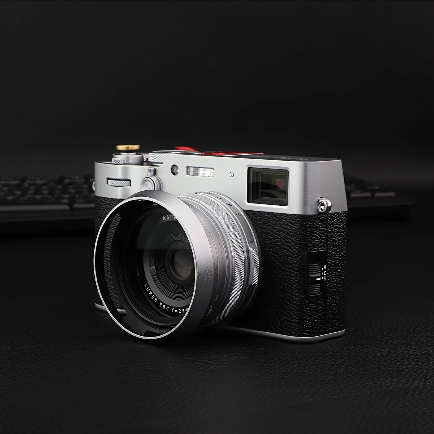 Haoge LH-X53W Pare-soleil 3 en 1 avec bague d'adaptation et capuchon pour appareil photo Fujifilm x100vi Fuji FinePix X70 X100 X100S X100T X100F X100V Argent remplace Fujifilm LH-X100 – Image 2