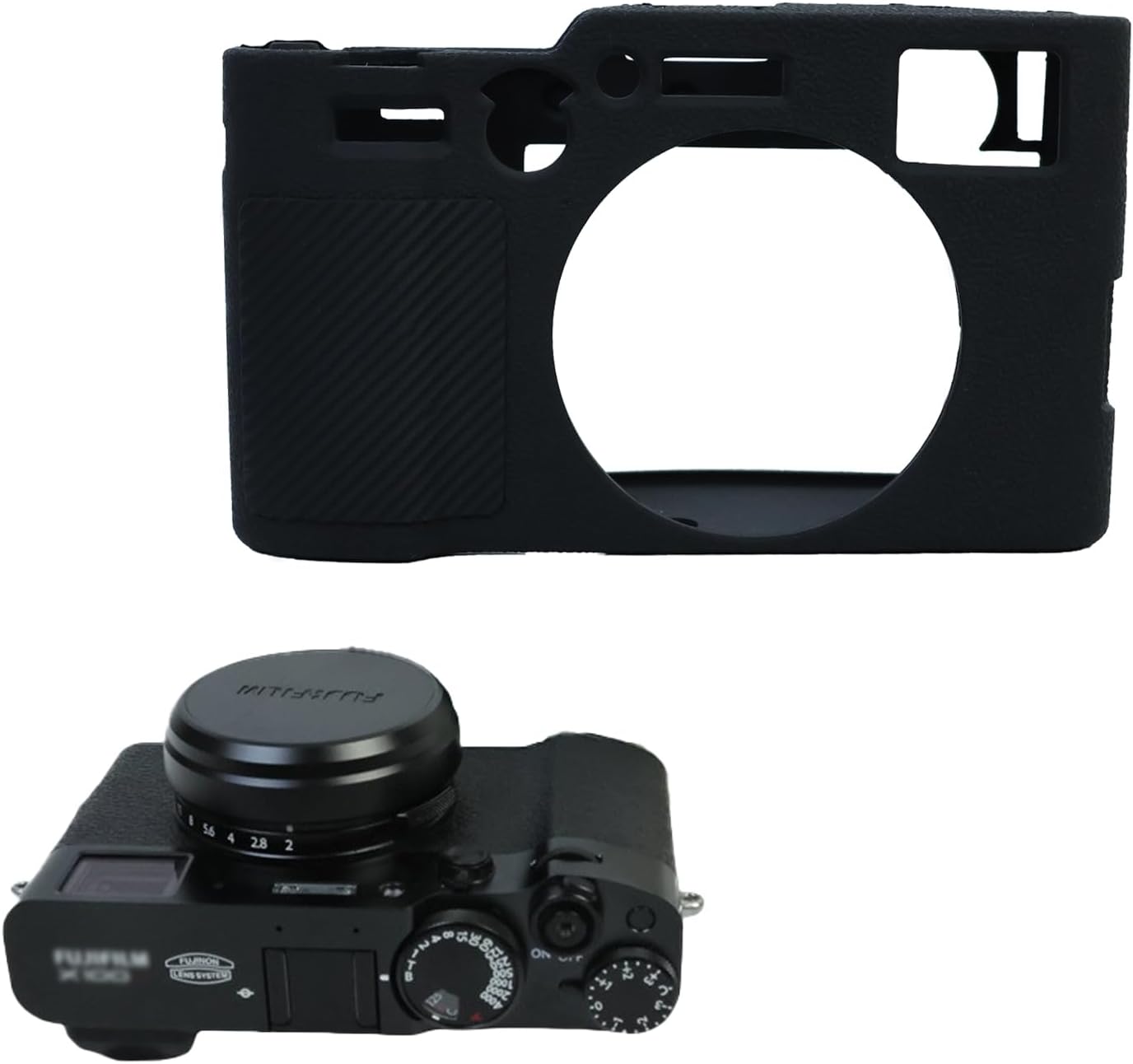 PCTC Coque en silicone pour appareil photo Fuji X100 VI, accessoires compatibles pour Fuji X100 VI, coque anti-rayures pour appareil photo Fujifilm X100VI (Noir) – Image 7