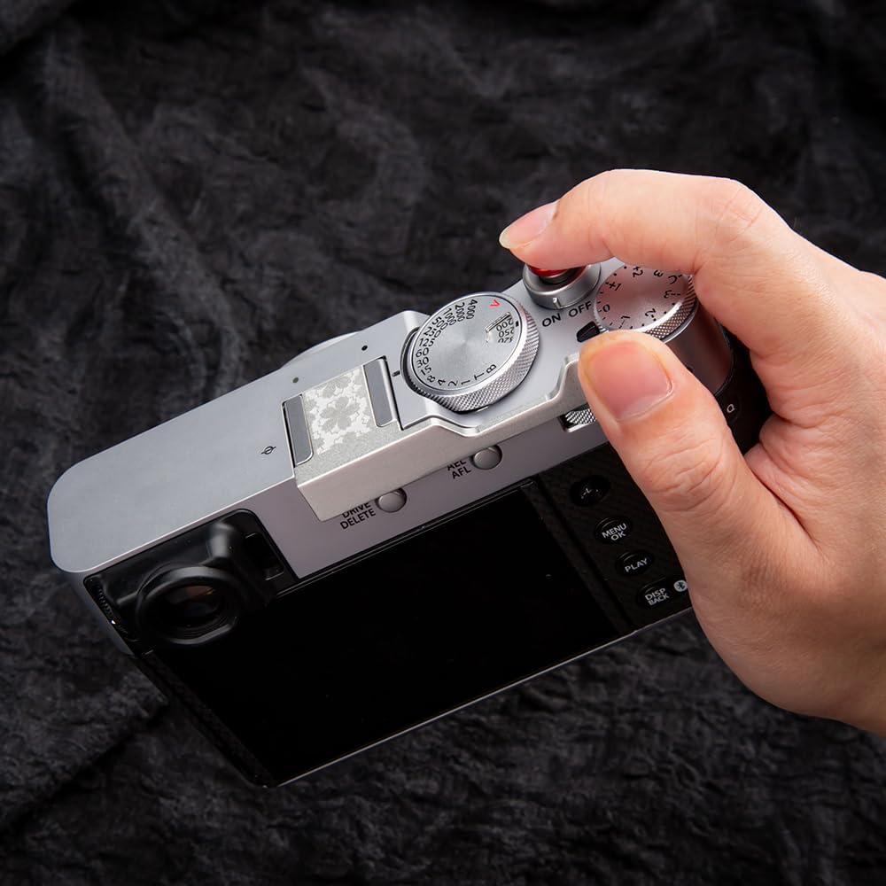 Poignée de pouce en métal avec cache-griffe pour appareil photo Fujifilm X100V/X100VI (fleurs) – Image 8