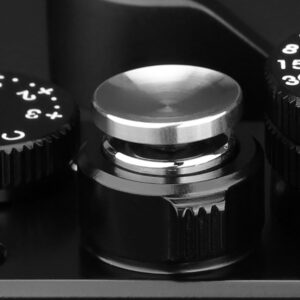 Bouton de déclenchement concave en métal exquis pour Fujifilm XE5 GFX100RF XM5 X100VI X100V X-T5 X-T4 X-T3 X-T30 X- X-T20 X-PRO3 X-E4 pour Nikon Zf pour Leica Q3 M10 pour Sony RX1 R, diamètre 0,47 pouces argent