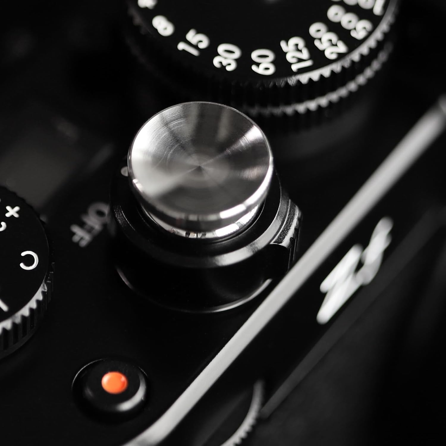 Haoge Bouton de déclenchement en métal 12 mm pour Fujifilm XT5 X-Pro3 XT50 GFX100RF XE5 Nikon Zf DF et Leica Q3 43 M10 M-11 Surface concave Argent, nouvelle version : diamètre 12 mm – Image 5