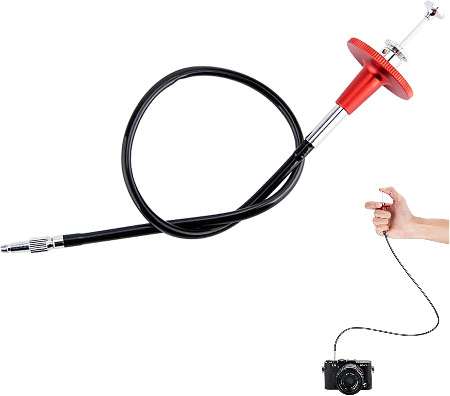JJC Câble de déclenchement mécanique avec verrouillage d'ampoule pour Fuji Fujifilm X-M5 X-T5 X-T4 X-T3 X-T30 X-PRO3 X100VI X100V X100F X-T20 X-T2 X-E4 X-E3, Sony RX1R II RX10 IV III, Lecia M10 M9 et plus