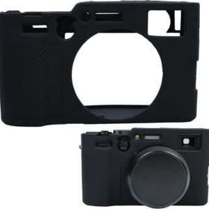 PCTC Coque en silicone pour appareil photo Fuji X100 VI, accessoires compatibles pour Fuji X100 VI, coque anti-rayures pour appareil photo Fujifilm X100VI (Noir)