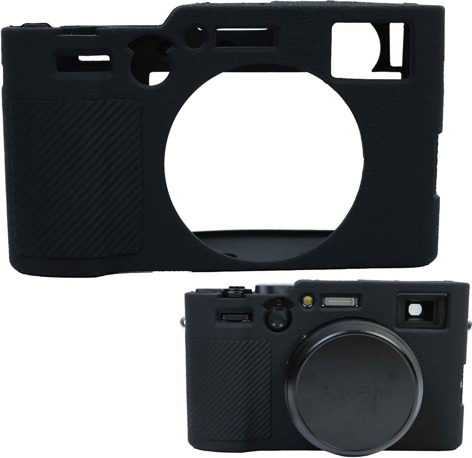 PCTC Coque en silicone pour appareil photo Fuji X100 VI, accessoires compatibles pour Fuji X100 VI, coque anti-rayures pour appareil photo Fujifilm X100VI (Noir)
