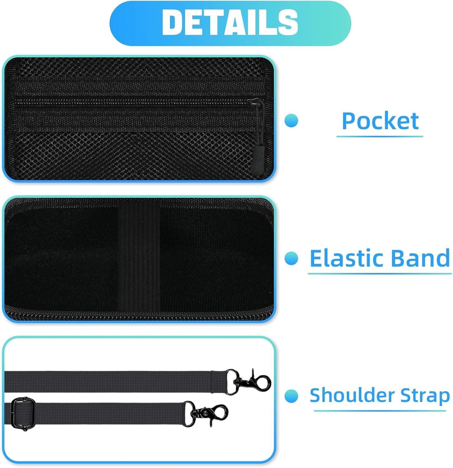 HESPLUS Étui de transport de voyage pour appareil photo Didital Fujifilm X100VI/X100V/X100F/X100S, sac pour appareil photo, étui de protection antichoc avec bretelles réglables – Noir (étui uniquement) – Image 6
