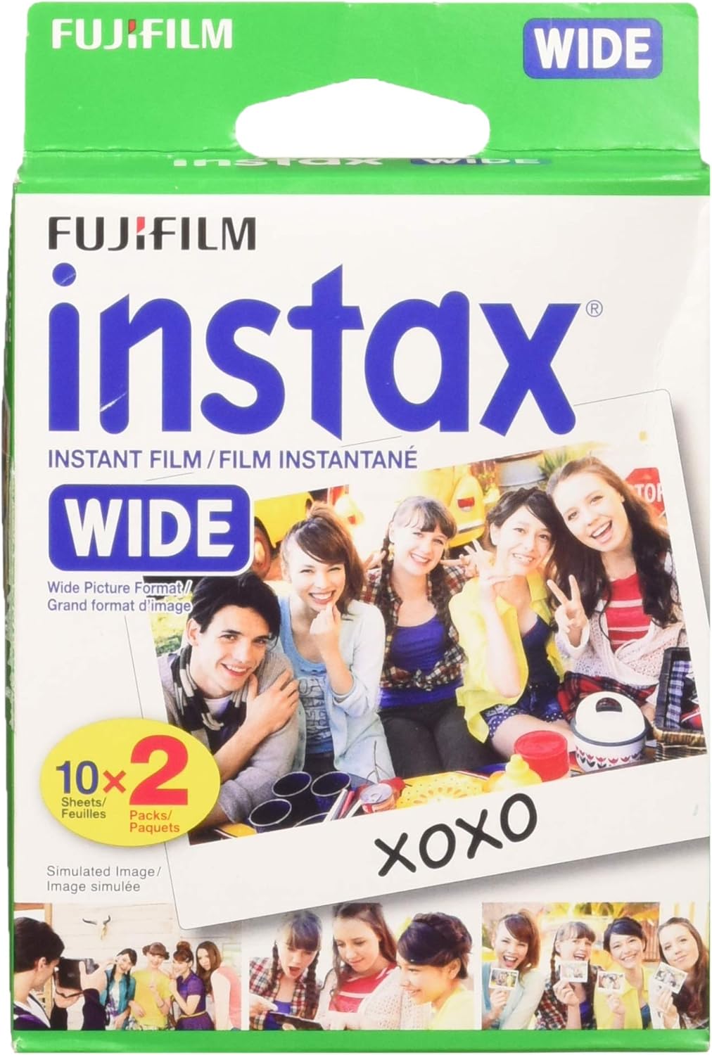 Fujifilm Wide Instant Color Film Instax pour appareils photo 200/210 - 2 Twin Packs - 40 P.