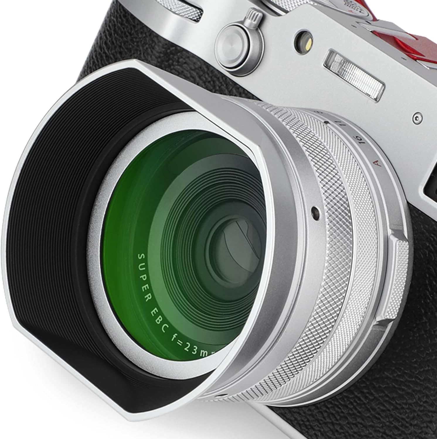 Haoge MC Filtre de protection UV et objectif de pare-soleil carré en métal pour Fujifilm X100 Series X100VI X100V X100F X100T Accessoires d'appareil photo Filtre UV en verre optique HD étanche