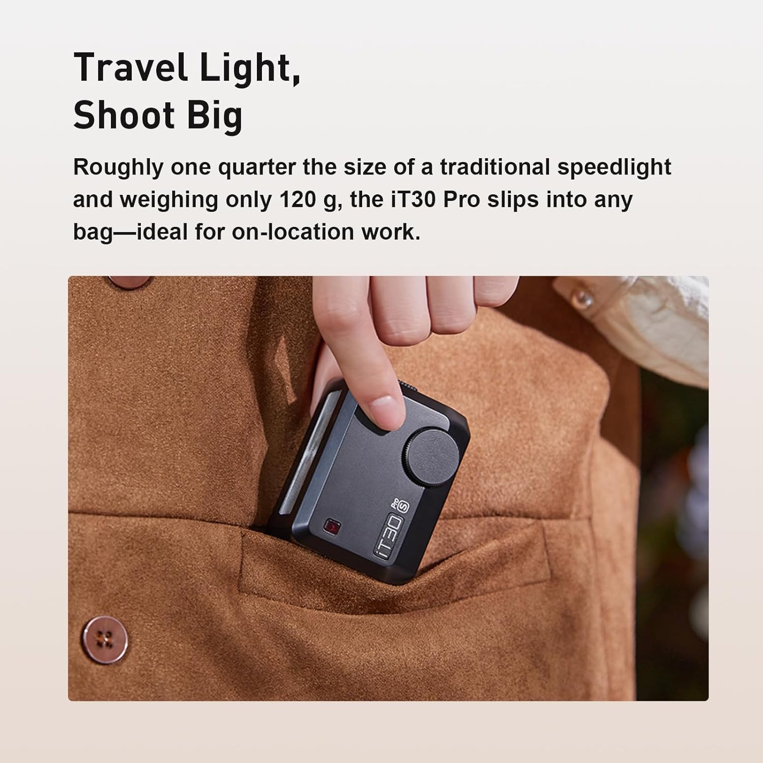 GODOX iT30Pro-S TTL Mini flash pour appareil photo – 2,4 G sans fil, HSS 1/8000 s, temps de recyclage 1,5 s, 560 flashs pleine puissance, écran tactile couleur 2,8", batterie 7,4 V/900 mAh, compatible avec les appareils photo Sony (noir) – Image 5