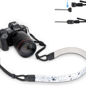 Bandoulière d'appareil photo avec sangle de cou sans miroir à dégagement rapide en cuir pour Canon R6 R5 Mark II R50 R50V G7 Make III II Fujifilm X100VI X Half Sony ZV-E10 ZV-1F NIKKOR Z7 6III Sangle d'appareil photo réglable