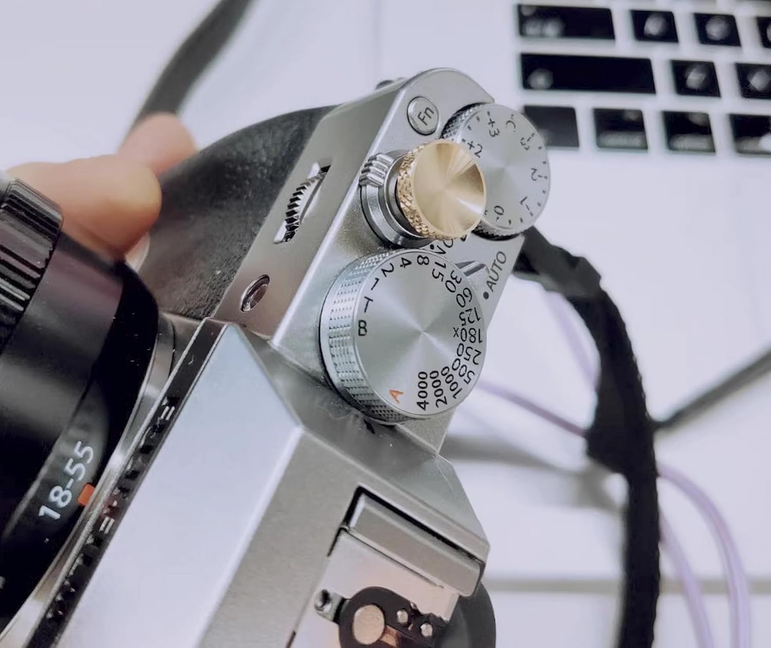 YEWOOP Lf-B Bouton de déclenchement concave moleté en laiton métallique compatible avec Fujifilm, Hasselblad, Rolleiflex, Nikon Meilleur équilibre et meilleure prise en main – Image 4