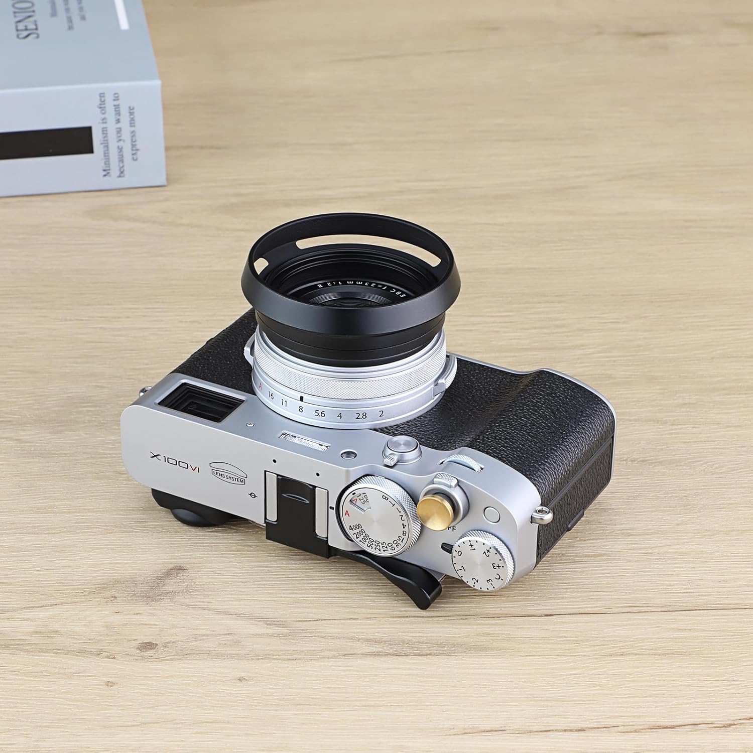 Haoge LH-X53B Pare-soleil 3 en 1 avec bague d'adaptation et capuchon pour appareil photo Fujifilm X100VI Fuji FinePix X70 X100 X100S X100T X100F X100V Noir remplace Fujifilm LH-X100 – Image 8