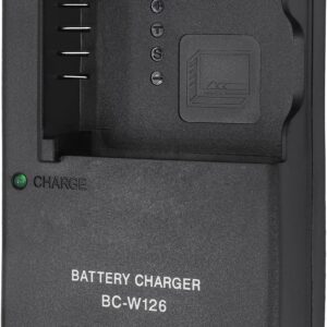BC-W126S BC-W126 Chargeur de batterie pour Fujifilm NP-W126 NP-W126S Batterie compatible avec Fujifilm X-T100, X-T200, X100F, X100V, X100VI, X-S10, X-A5, X-A10, X-E4, X-Pro2, X-Pro3, X-T1, X-T2, X-T3, X-T10
